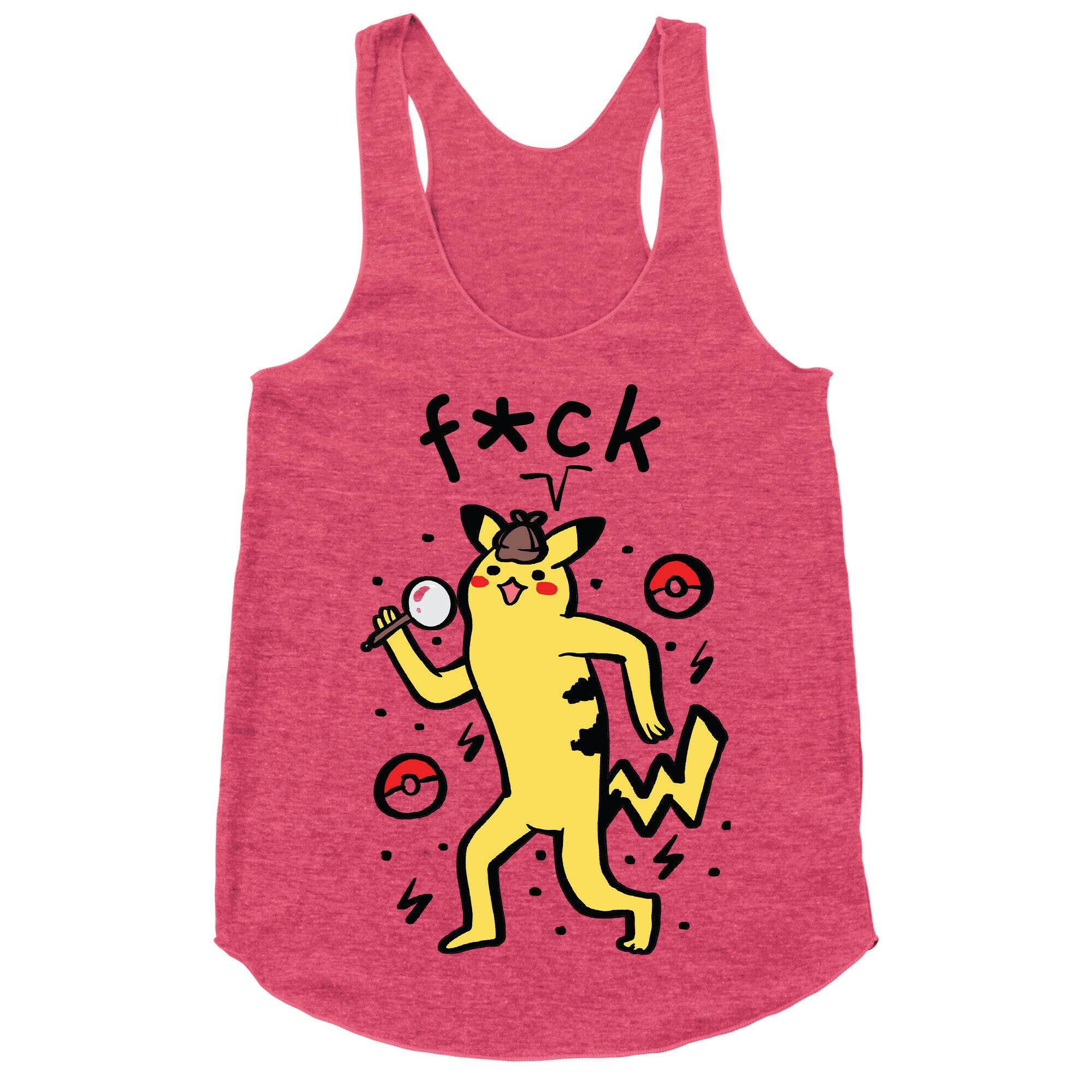 F*ck Pikachu Parody Racerback Tank